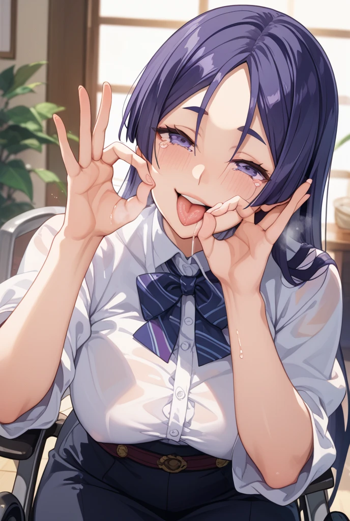 Aikatsu,fellatio,1boy,Penis,Semen all over the face,blowjob with tongue