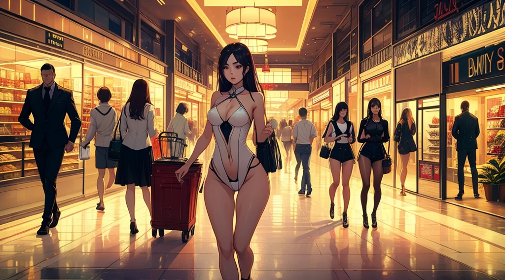 ((tmasterpiece)), ((full-body view)),((One person faces，One person with his back to the audience)), ((ultra - detailed)), beautidful eyes, lamplight, multiple girls, (actual)__Miniature transparent bikini____stiletto，There is a coat，Squat in the subway__, sweating body, There is milk flowing down the body, oily body, Revealed， sexy curves , sexy giant, sexy giant粗大腿, legs long, a slender waist