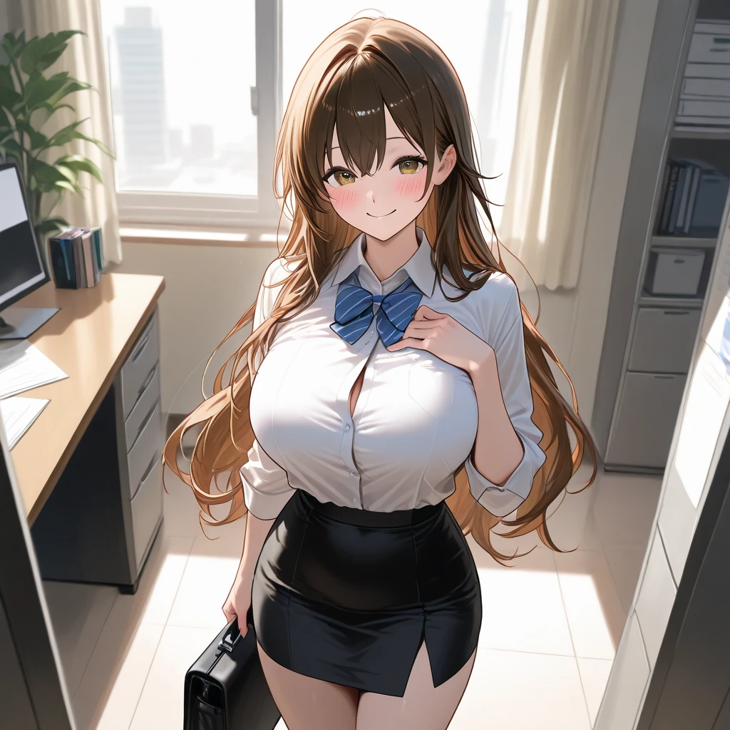 (Masterpiece, highest quality, high resolution, realistic photo, realistic looking skin:1.1),
(The woman seduces us as she stands, crouches, and sits in the living room of an apartment building:1.8),
(provocative, smirking expression: 1.5),
(She is wearing a beige blazer: 1.8),
(She is wearing a beige tight skirt: 1.8),
(She is wearing a plain white U-neck T-shirt as an inner layer under the blazer: 1.8),
(She has bare legs: 1.8),
(Panties are white with a pattern: 1.5),
(Long brown hair: 1.8),
(She is 28 years old: 1.5),
(She has a mature face:1.5),
(Her breast size is D cup: 1.5),
(Location: apartment living room:1.5),
1 Japanese girl, solo, full bodied esbian, beautiful eyes, glowing eyes, glowing thighs, NSFW