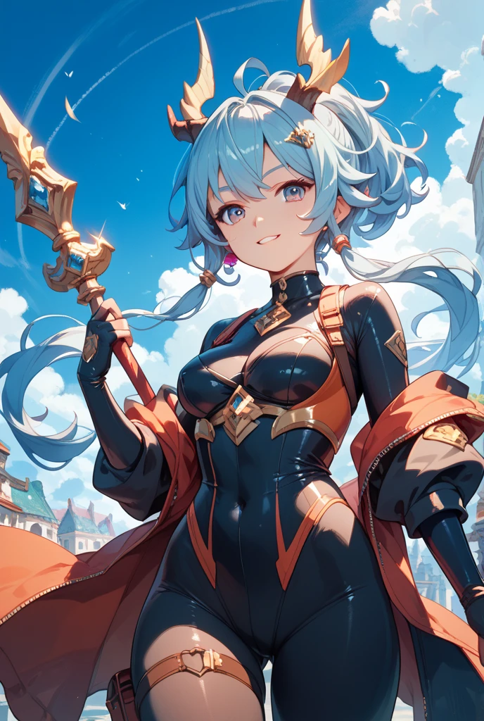quality\(8K,Extremely detailed CG unit wallpaper, masterpiece,high resolution,top-quality,top-quality real texture skin,Surrealism,提high resolution,RAW photos,Best quality,Very detailed,,light,Ray Tracing,Golden Ratio\),Mechanical Girl,Doll girl,Glowing eyes,Doll eyes,matriarchal,braid,Long hair,bandeau outfit,Off-shoulder dress,Strapless dress style,cute,gentle,gentle,kindliness,Slender figure,Close-up above the waist,Big breasts,Big Tits,belt,机械belt,Tights,Tights,宝石belt,宝石belt,White skin,White underwear,袍子front swing,front swing,Gradient over-the-knee socks,Nude Apron,Rainbow gradient color,Gradient color arm guard,Rainbow gradient sleeves,Correct human anatomy,Correct human body structure,Correct palm structure