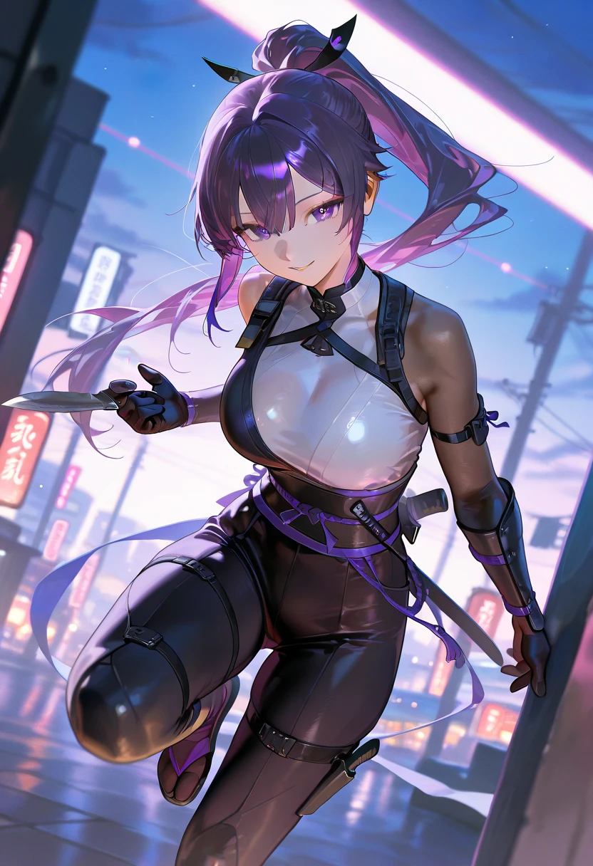 melhor qualidade,roupa azul,juri han,solo, masterpiece, best quality, agrias, grey sweater, black leotard, standing, looking at viewer, short hair,oculos,evil smile, evil look,luvas preta,roupa azul,yandere rosto,low lighting,coxa sarada copo detalhado,olhando para frente juri han,bela
