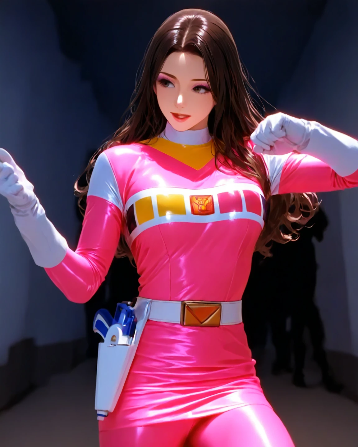 Year_Classic_Jun_gatchaman_My Waifu,One girl, 18-year-old,Excellent anatomy, masterpiece, highest quality,Realistic, hyperRealistic, 16K HDR,（White panties:1.3）、
Long Hair,chest,Green Eyes,lips,large chest,lipstick,compensate,gloves,Cape,Helmet,belt,elbow gloves,white gloves,mask,Ultra mini skirt,leotard,Spacesuit,White legwear,Pink Dress,Superhero,Bodysuits,chestの谷間,Erect nipples,(Fighting Pose:1.2),(Spread your legs),Camel Toe,Sweat,smile,Spaceship,Nipples are visible through the,Raise your hand,(From above:1.2),