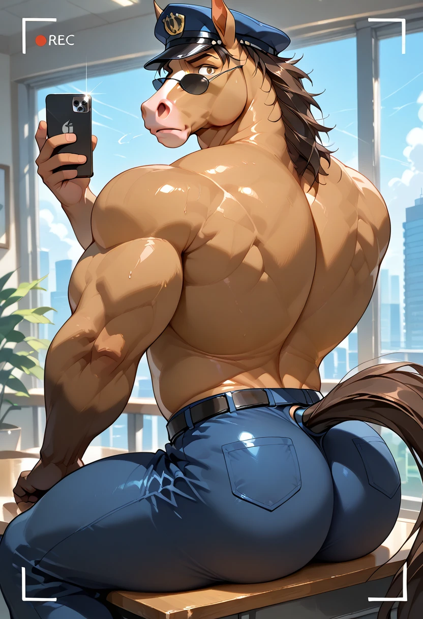 best quality, masterpiece, yaoi, 2 men, handsome man, muscular bodybuilder, mature facial features, ecstatic expression, exaggerated tiny waist, construction safety gear, hardhat, toolbelt, round bubble butt, another man fucks his ass, anal sex, sex from behind, grabs his arms, looking directly at each other, dripping precum, construction site, perfect fingers, a few constructions workers in the background, sexy, gay, homoerotic, perfection, no watermark, no logo, no signature