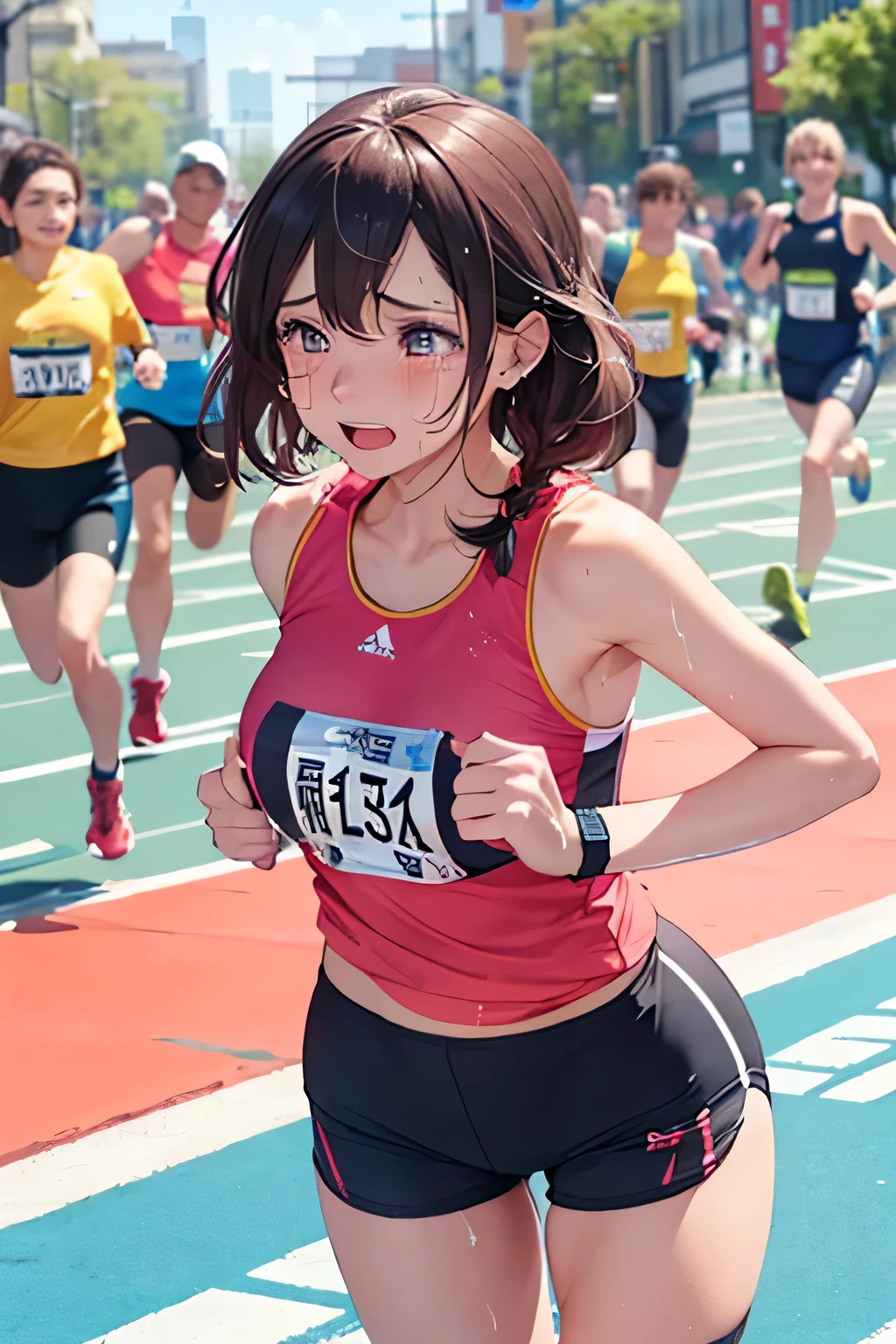 (best quality, masterpiece, highres),1girl,solo,running,sweat,outdoors,close-up,
(hair in mouth:0.6),<lora:hair in mouth_v1:1>,