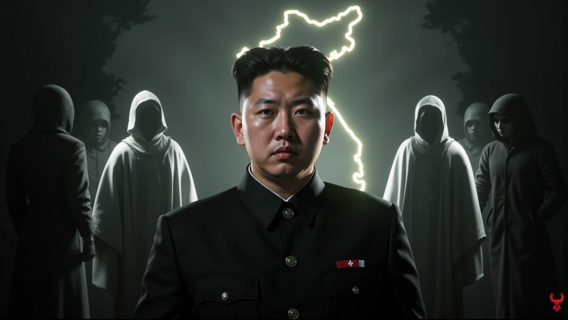 K1mJ0ngUn in a sith costume, (black robes), standing in a forest,(holding a red lightsaber:1.2), serious facial expression, portrait photo of a man, symmetrical face, cinematic, (north korean:1.2), raw photo, film grain, portra 400, high quality, masterpiece, short black hair, desert, <lora:epiCRealismHelper:1> <lora:Kimmy2-08:0.7>  <lora:epiNoiseoffset_v2Pynoise:1> star wars,  light_saber,  <lora:1024_Lion_LyCORIS_loha:0.8>