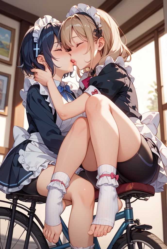 Pink Hair、Minato Akua、Small breasts、yuri,2 girls,gothic ta、just pussy、Masturbation、Urinating