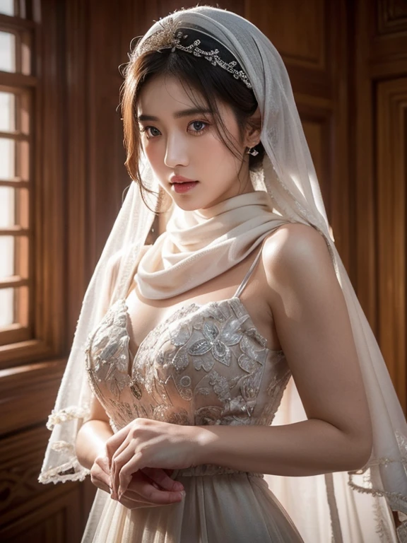 High-quality work，Realistic works，Super premium graphics，8K HD CG works，high quality graphics，High-definition and exquisite CG works，10x pixels，Ultra-fine details：1.1，Advanced technical details：1.1Realistic photo effects，Interior lighting effects：1.5，natural soft light：1.5. Light effect（Virtual light effects：1.8），ultra high resolution，shining dress，sliver long hair，silber hair，transparenthair，high detailed hair（Quality hair details：1.1）Clear eyes，Double eyelids look good，Sharp eye makeup, Create exquisite eyelash makeup, tthin eyebrows, Ultra-detailed eyes，a tall nose, lovely red lips, rosey cheeks, With delicate makeup on her face , pretty face, The face shape is perfectly proportioned,（Advanced facial details：1.1） a beauty, short hair, delicate facial features, perfect face, full body view, big breasts, huge breasts, cleavage, yellow rune paper pasted on the face, a lot of Taoist rune paper pasted on the body, super beautiful hand, super beautiful eyes(look at the viewer), Qing dynasty official hat, belly pocket, female zombie, Hong Kong lam cheng ying zombie movie character, pale skin, fair skin, shiny skin, vampire teeth, amazing beauty, dynamic pose, delicate face, abandoned warehouse background, messy, gorgeous, high detail skin, Realistic skin detailing, sharp focus, volumetric light, 8k UHD, DSLR, high quality, film grain, realism，Women's artwork，Dress full body video，Realism，Amazing Cleavage，My eyes are very bright today
