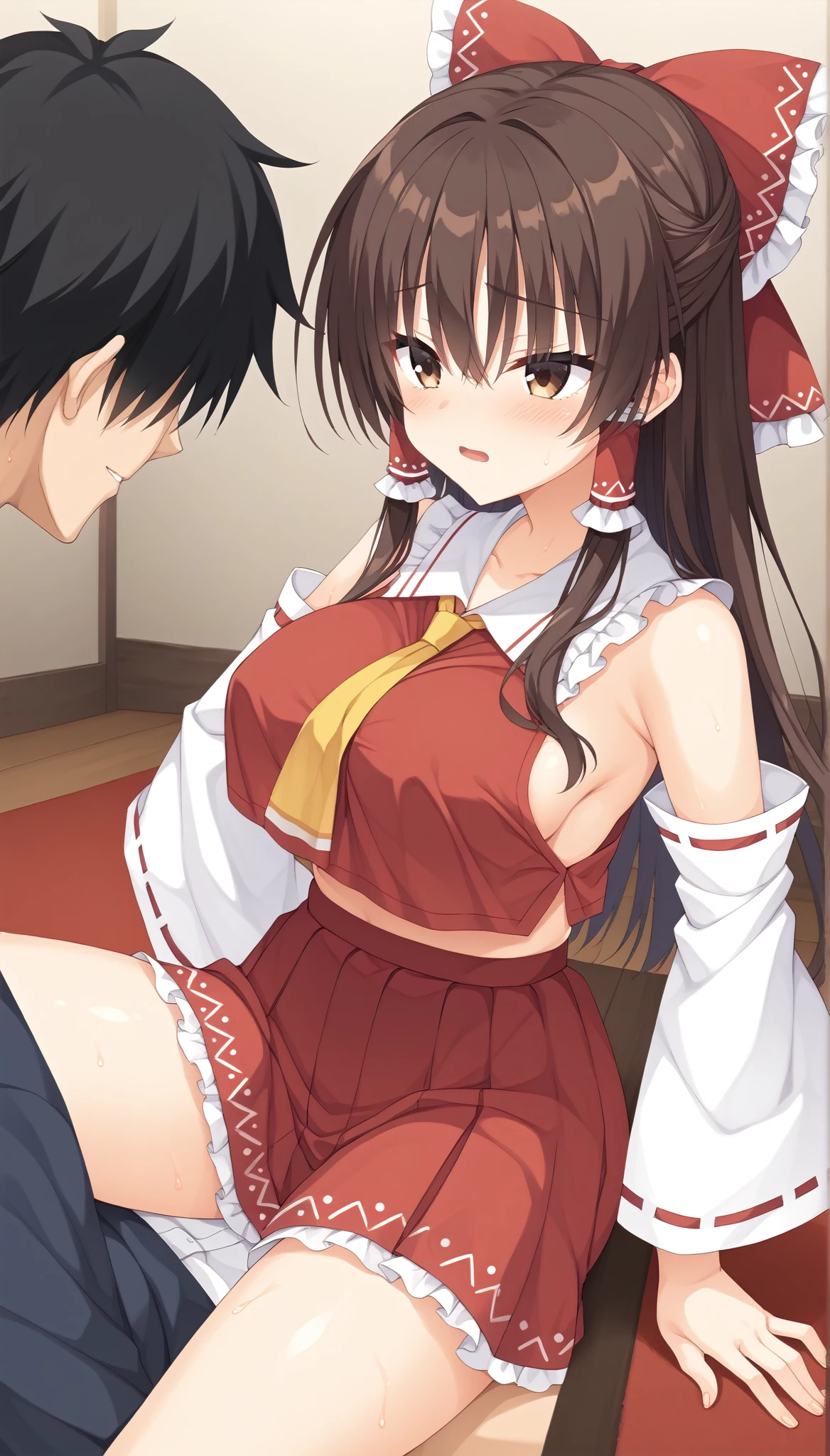 Sakura Jinguji, Cutting her long black hair, Spreading pubic hair over a long sleeve shirt, Luxuriously embroidered, Super shiny, see-through vinyl western frill dress. She is forced to embrace the perverted aristocrat, her dress is torn, her genitals are exposed, spread open, and she defecates while crying loudly.