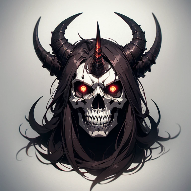 realistic skull with skin