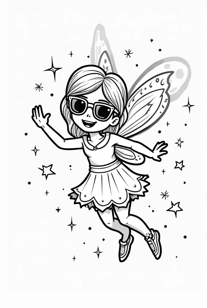 b/w outline art for kids coloring book page Happy Frogs, coloring pages, angel, full white, kids style, white background, skect style, black and white