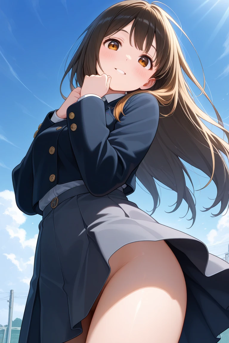 {(masterpiece,best quality, 8K UHD, extremely detailed CG, detailed beautiful face and eyes and skin and hair)}, {(ultra realistic photo graphic style:1.4)}, {(1girl free_fall from 10000m above the ground:1.2), (out of focus background:1.4)}, {1girl, 18yo, beasts_ears}, (strike witches:1.4)}, {(cheerful:1.3), (candid shot), (forehead)}, {(inner thighs showing pose:1.2)}