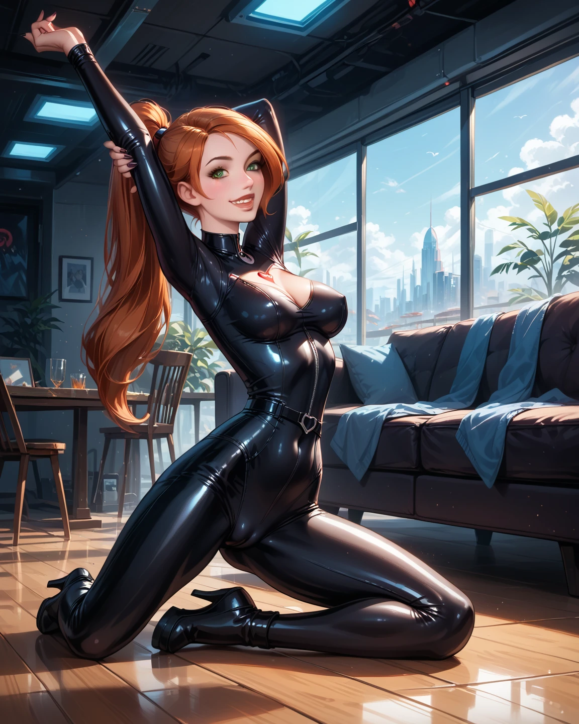 big ass,leggings,ginger,high heels,long ginger hair,smiling,pool in mansion,4 women,many women,multiple,5 women,diferrent hair,many women,multiple,beach,orgy,sex,blowjob,latex,dress abs,,fit