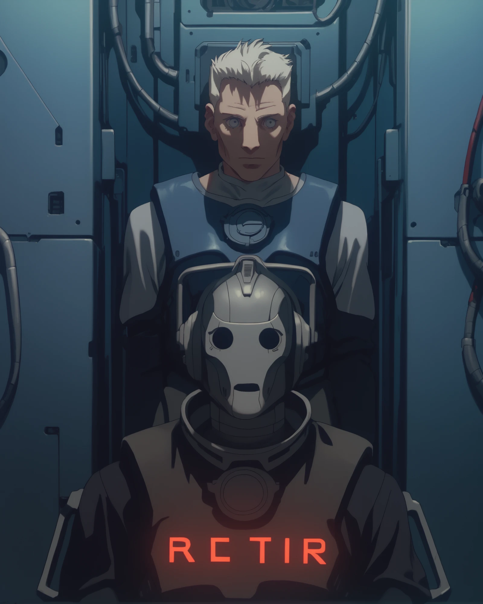 source_anime, (masterpiece), score_9, score_8_up, score_7_up, score_6_up, retrostyle,cyberpunk, ghostshell, CyberMan
