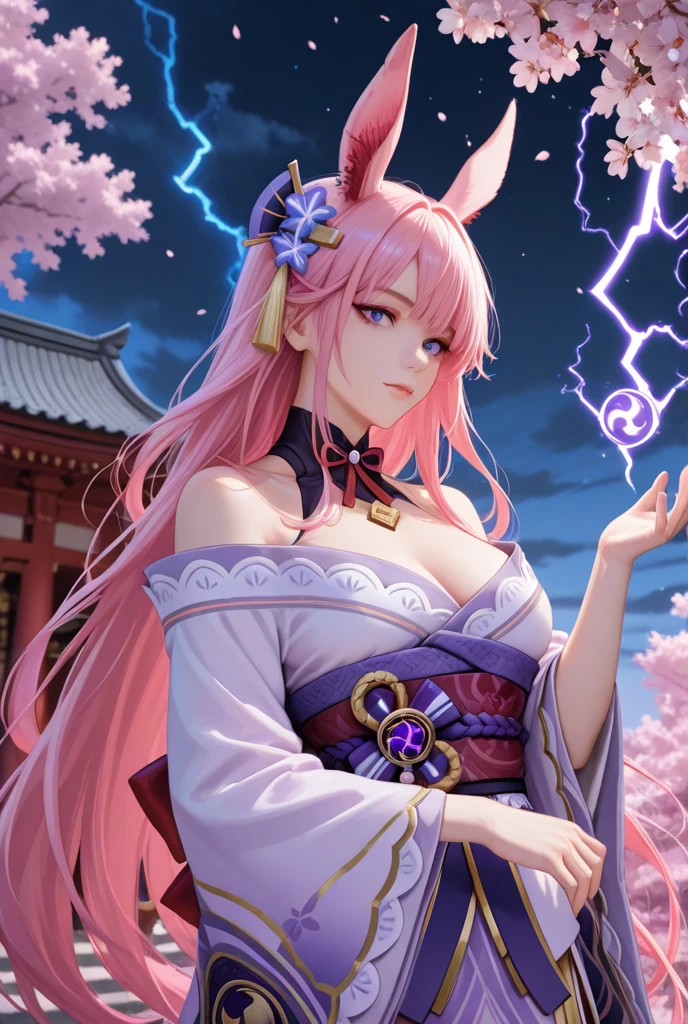 Yae Miko(purple eyes)(nude)(R-18)(explicit)(Miko)