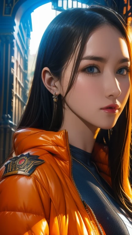 there is a woman standing on the side of the street, cyberpunk art by Yang J, Trending on ArtStation, alism, artwork in the style of guweiz, Anime style. 8K, guweiz, realistic anime 3 d style, Trending on CGSTATION, 🤤 girl portrait, hyper-realistic cyberpunk style, Anime style mixed with Fujifilm, dreamy cyberpunk girl,cartoons fach