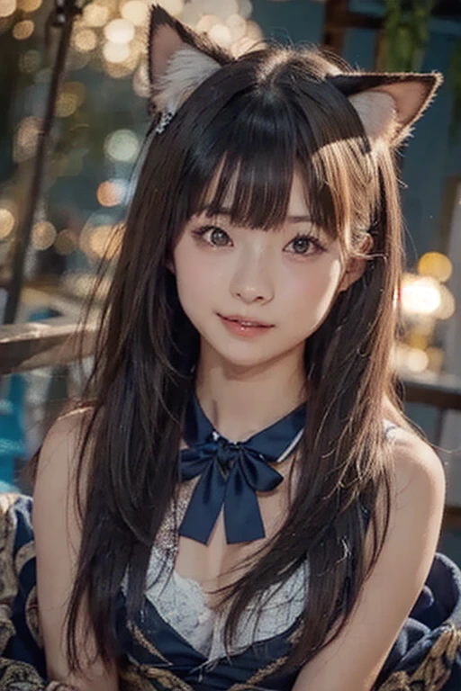 (Dynamic Angle:1.3),Extreme close up,((the wind is strong)),映画ofハイライト,1人of女of子,Upper Body,dancing,View your viewers, ((丘of上で, alone)), jewelry, blank eyes,brooch, 茶hair,( 長いhair:1.2),floating hairlong_sleeve, ribbon, Jacket, dress, gem, hair_ribbon,null, depth_of_Field, a close view of flying petal,Smiling face,((wince))