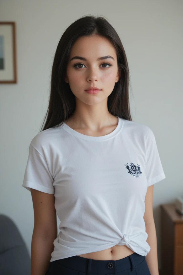 Girl White Skin with Shirt and Girl Brown