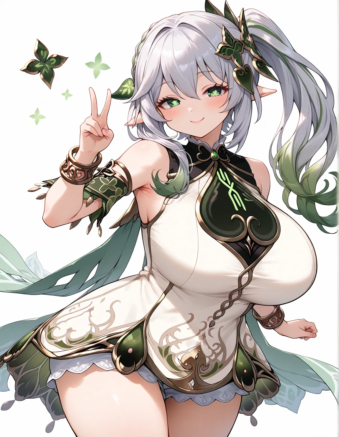 Nasheed_Genshin Long hair、(Purple Eyes 3.0)、bangs、Pointed ears、Hair accessories、White hair、Symbolic eyes colorful hair、Side Ponytail、Gradient hair、(Purple Hair3.0)、Hair between the eyes、Interpupillary cross,Awkward,blush,(Perfect hands),(Perfect anatomical structure),(masterpiece),(best quality),((masterpiece、best quality、Very detailed)、((A girl))、((Purple Hair、Very long hair、Cover your eyes))、Pink Eyes、Smile、((There are many piercings))、((Very large breasts))、Cowboy shooting、Shot from below,((best quality)), ((masterpiece)), (detailed), (character focus、Breast Focus,whole body), Anime 2D Rendering, Realistic young anime women, Five fingers, Perfect face, Beautiful details, Beautiful Body, Beautiful breasts, Beautiful thighs, (Huge breasts)、Beautiful Feet, (Fair and beautiful skin), baby face、 12 year old girl、A girl、 ((Bunny Girl、(Black pantyhose), ((Grin))、She turned her face and body toward the audience,Beautiful face and charming smile,eternal,Hair Cover your eyes,(Large Breasts),比基尼,Shy,Exceed,Thick Legs,Succubus,Fascinating three-dimensional,Fascinating three-dimensional,Fascinating three-dimensional,Magical girl,Black shiny,((前发Hair Cover your eyes)),night,No backrest,whole body,Purple Hair,Purple Eyes,Bare legs,No backrest,Long hair,Bunny ears
