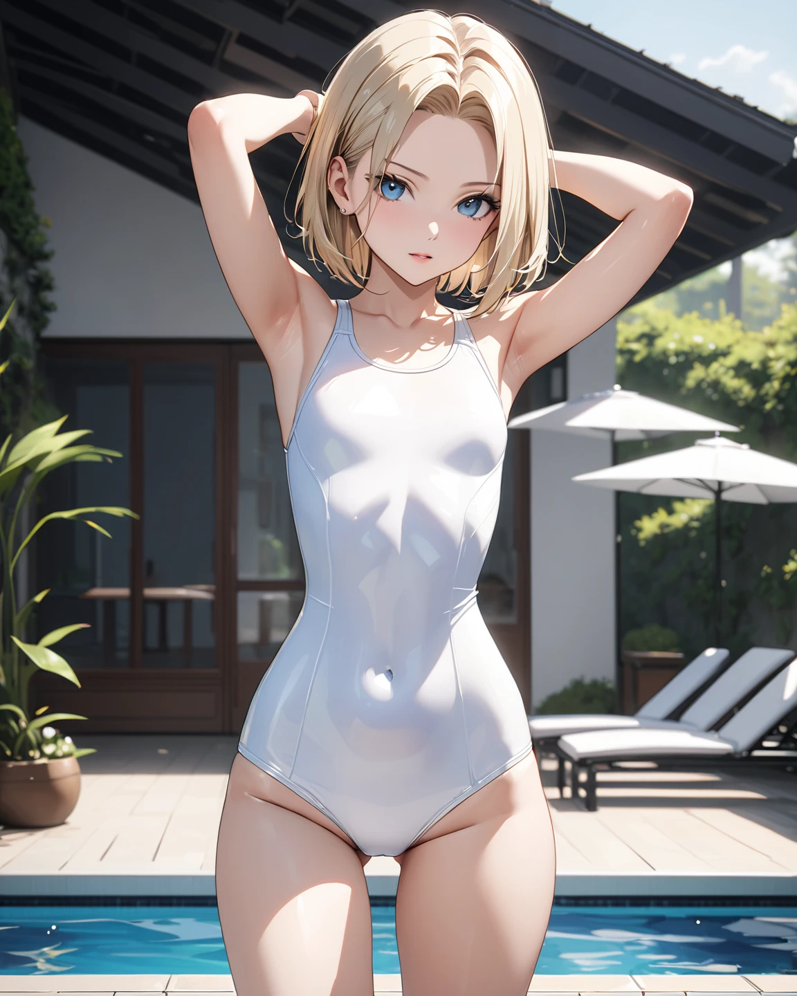 A fully naked girl with spreaded Legs