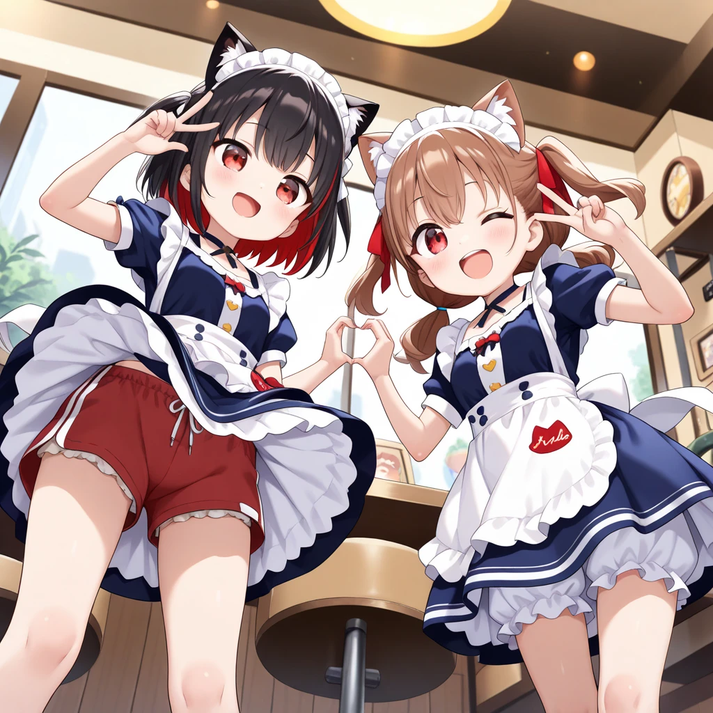 absurdres, best quality, ultra detailed 8k cg render, extremely detailed, robot girls, maid, chibi, a few charging their batteries, a few fully charged is dancing, They are programmed just to do anything you want them to.
