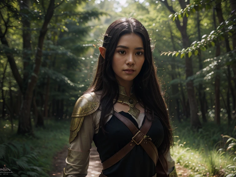 1girll, ((Medium chest)), (seppuku: 1.1), (Perfect body: 1.1), (Long straight hair: 1.2), ((Long green hair braided)), ((Green eyes)), ((The eyes glow green)), full bodyesbian, (dark elves), ((Dark skin):1.4), ((Barbarian costume)), Extremely meticulously dressed、Richly sewn and beaten antique leather cuirass, Antique leather shorts are rich in stitching details, Wide belts fall on the sides, The body has many prominent and detailed scars, Image depicting elven warriors after battle, Some scratches, Marks on the body, A very serious and concentrated expression hovered on the riverbank. (((Huge, Overly detailed and severely battle-damaged swords))). (extremely detailed 8k cg wallpape), (Extremely delicate and beautiful), (Masterpiece), (Best quality: 1.0), (超高分辨率: 1.0), Beautiful lighting, Perfect lighting, Realistic shadows, [high resolution ], Detailed skin, ((Skin texture)), Super detailed