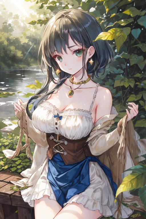 Perfect anime illustration, 1girll, Dark gray hair, Curly hair, matching hairstyle, browneyes, inquisitive,curiosity,Pleasure, ((matching outfits, Light brown transparent student uniform shirt,Uniform skirt,Dark brown detective style coat,Leather booties)), matching hairstyle, Fantastic stylistic foundation,A dragon hovered behind the girl,Cross legs,(Where one leg is folded over the other),Lady,Dark blue pantyhose, A high resolution, full bodyesbian, Pose,Raised sexy,sexyposture (((tmasterpiece),(Very detailed CG unity 8K wallpaper),best qualtiy,,独奏,1girll,cinmatic lighting,detailed back ground,beatiful detailed eyes,Bright pupils,(Very fine and beautiful),(Beautiful and detailed eye description),ultra - detailed,tmasterpiece,)),witch,Witch hat,Dragon's horn,mmorpg,nipple play,Game panel,Game perspective,watery,Lace pattern,cleanness,Raised sexy,camel-toe,Wet,
Bright colors,Witch hat has a dragon pattern,The shirt is transparent and shows bra,sexy bra,Pantyhose wrap around the hips open at underwear