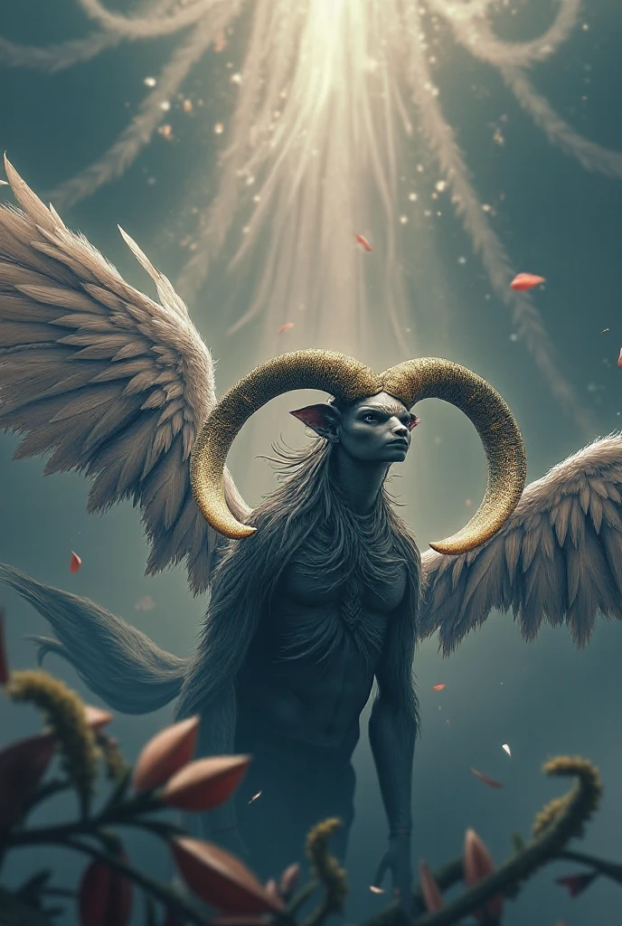 Draw Lucifer with Light and behind Le Baphomet