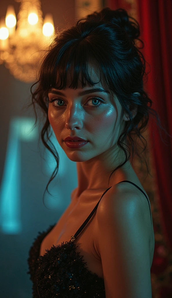 (8k, raw photo, Best Quality, masterpiece:1.2), (realist, photo-realist:1.37), ultra detailed, 1 girl, sexy, alone, ,evening,(moan:1.1),big breasts, naked, great separation, Professional lighting, Sony A7R4, Zessie 50mm f1.8, medium breasts,beautiful detailed eyes,(collar shirt:1.1), ,(short hair:1.2),by the floating