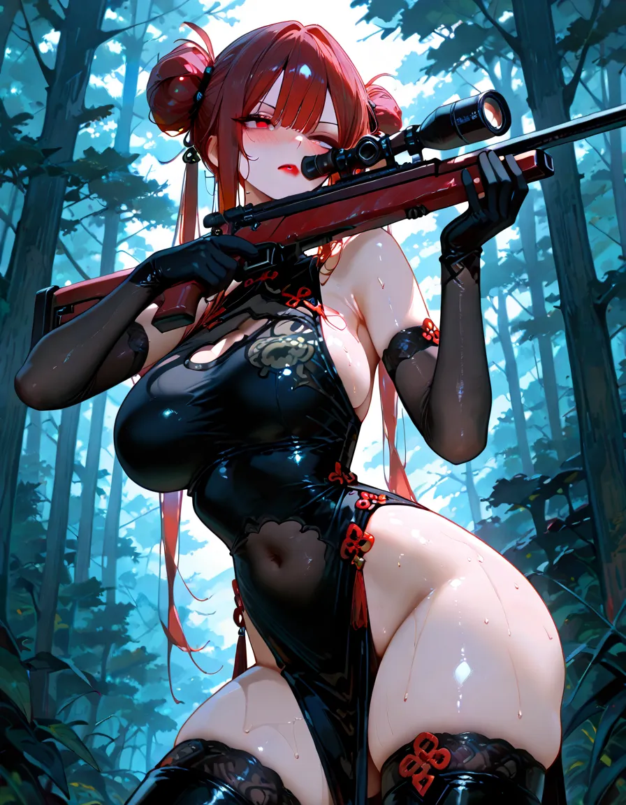 Yoko litner in micro bikini cumming while holding her sniper