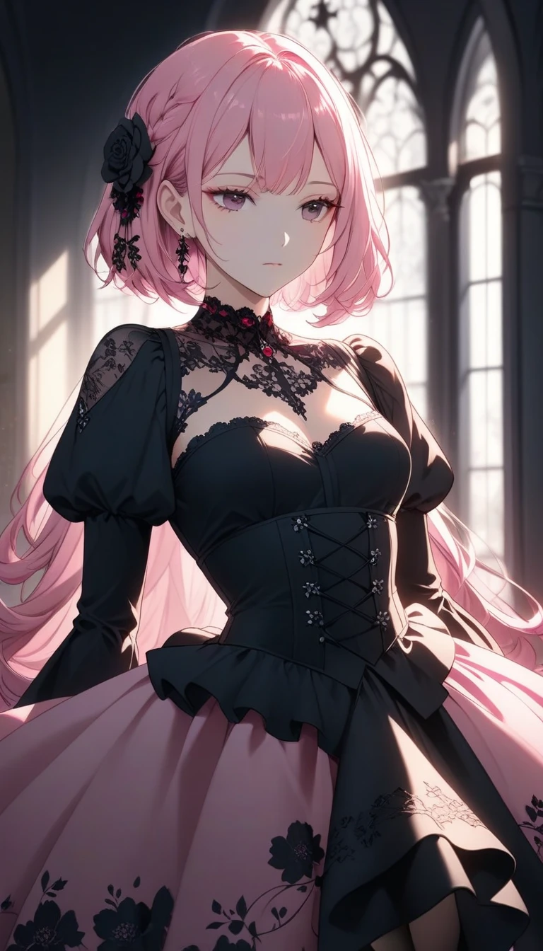 1girl, Hands on hips pose, Stocky body, Smile, Neon pink hair, Bob, ((detailed)), ((best quality)), ((masterpiece)), (hires, high resolution:1.3), beautiful face, intricate, (detailed background, light colors, sunlight, natural light, soft shadows), (soft lighting, cinematic light, professional lighting, studio Lighting), extremely detailed CG unity 8k wallpaper, 32k, focus sharp, <lora:add_detail:1> <lora:CosmicEyes:0.5> <lora:Light and Shadow:0.5>