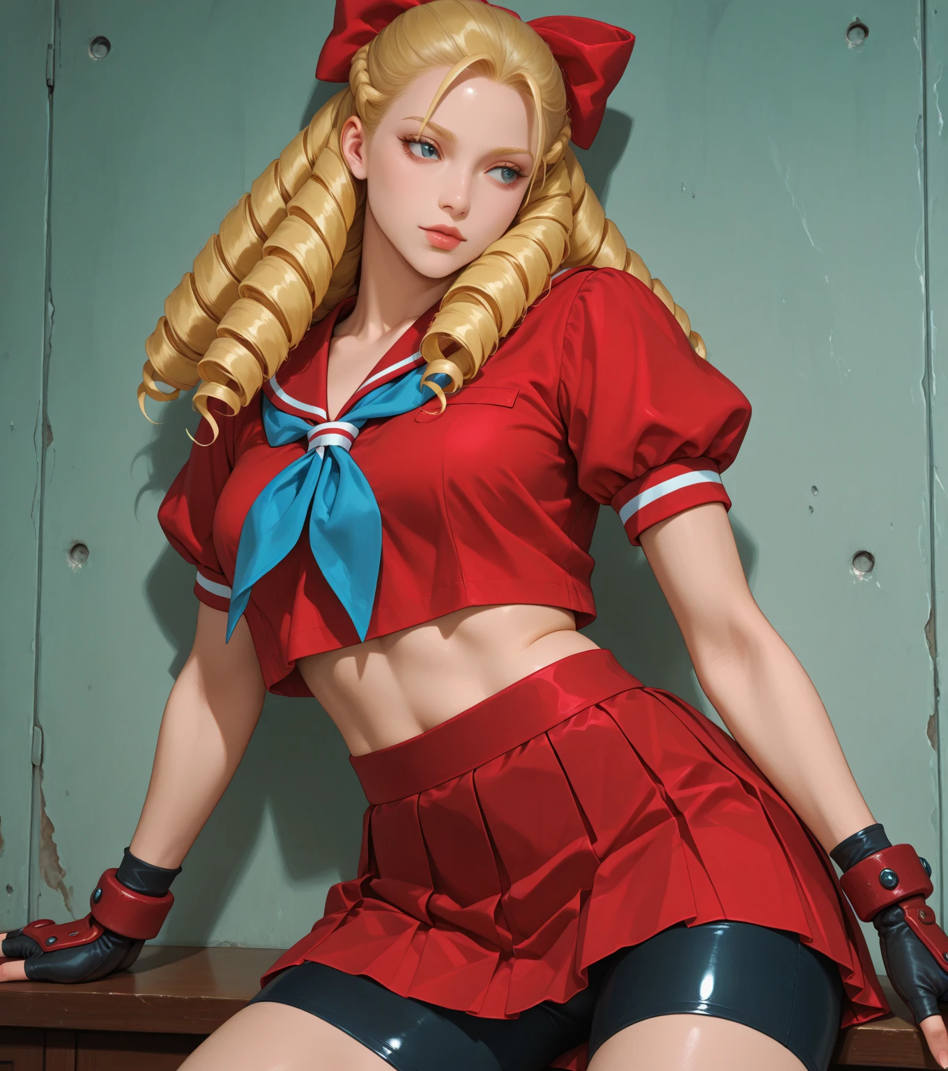 Anime Waifu beautiful detailed eyes, beautiful detailed lips, extremely detailed eyes and face, longeyelashes, 1girl, sensual, young woman, medium breasts, beautiful feminine face, nice thighs, slim, sexy, erotic, beautiful clothes, perfect body, cinematic lighting and framing, (best quality,4k,8k,highres,masterpiece:1.2),ultra-detailed,digital painting,portrait,glamorous,highly detailed,soft lighting,warm color tones Beauty、30 years old、mini skirt、panties、meaty、buttocks emphasis