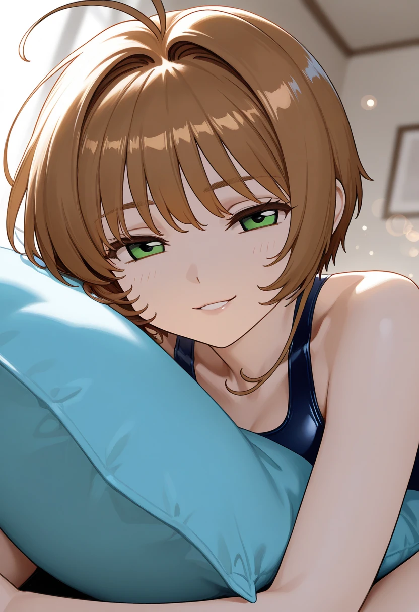Chie Satonaka from Persona 4 in her classic outfit: a green jacket with yellow accents, a white shirt, and a black skirt, yellow eyes, glowing eyes
Make her pose more flirtatious,sexy confident. Solo girl, 1 girl, A little bit chubby,curvy and thicc,
Smug face, cocky face,smirk
She should be standing with one hand on her hip, slightly leaning forward with a playful smile, and giving a subtle wink. The expression should be teasing and charming, capturing her bold and confident side. Ensure the image remains tasteful, with her outfit and appearance staying true to her character, emphasizing her playful yet strong personality.