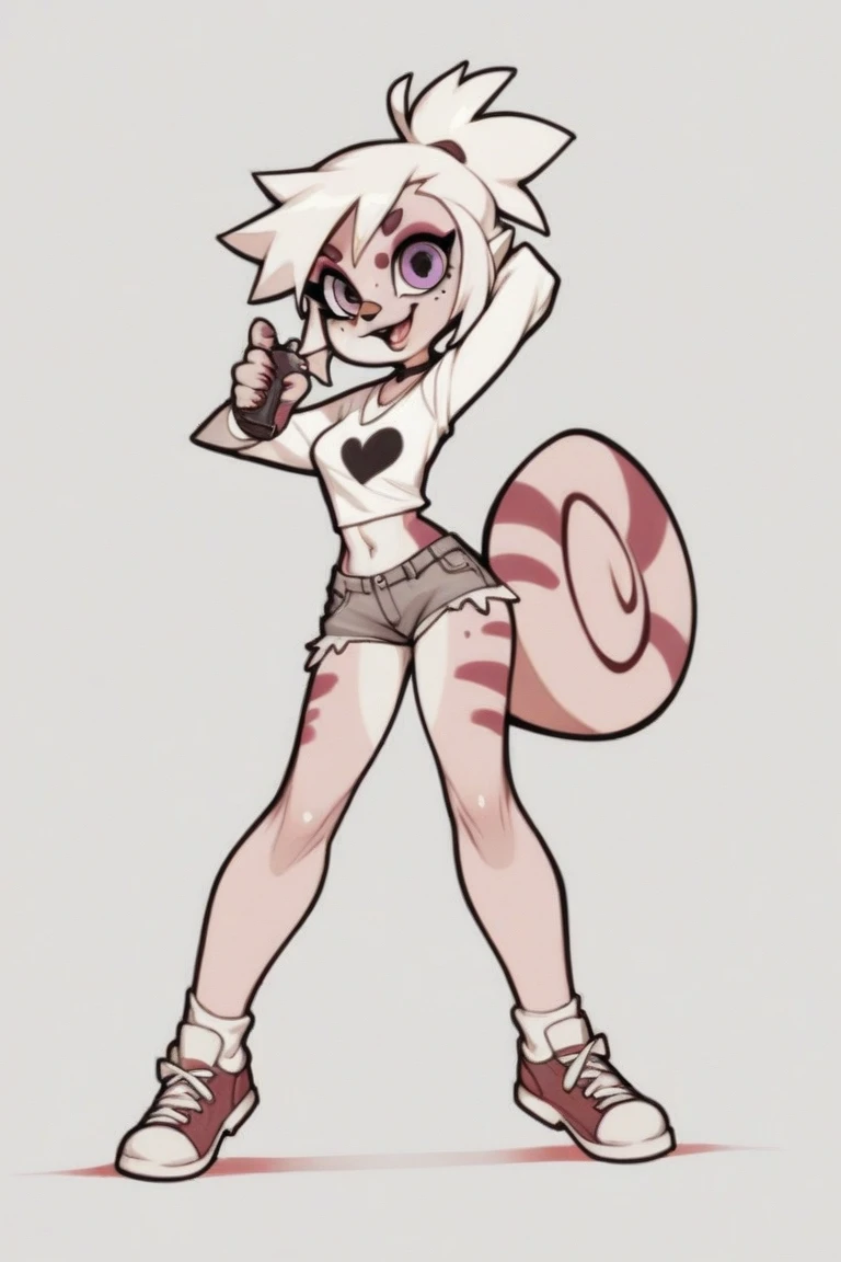 rabbit 1.0, furry bunny 2.0, Female, mini dress, high heels, lecherous look, 1 Female, Near angle, short haircut,(punk 3.0),[piercing]