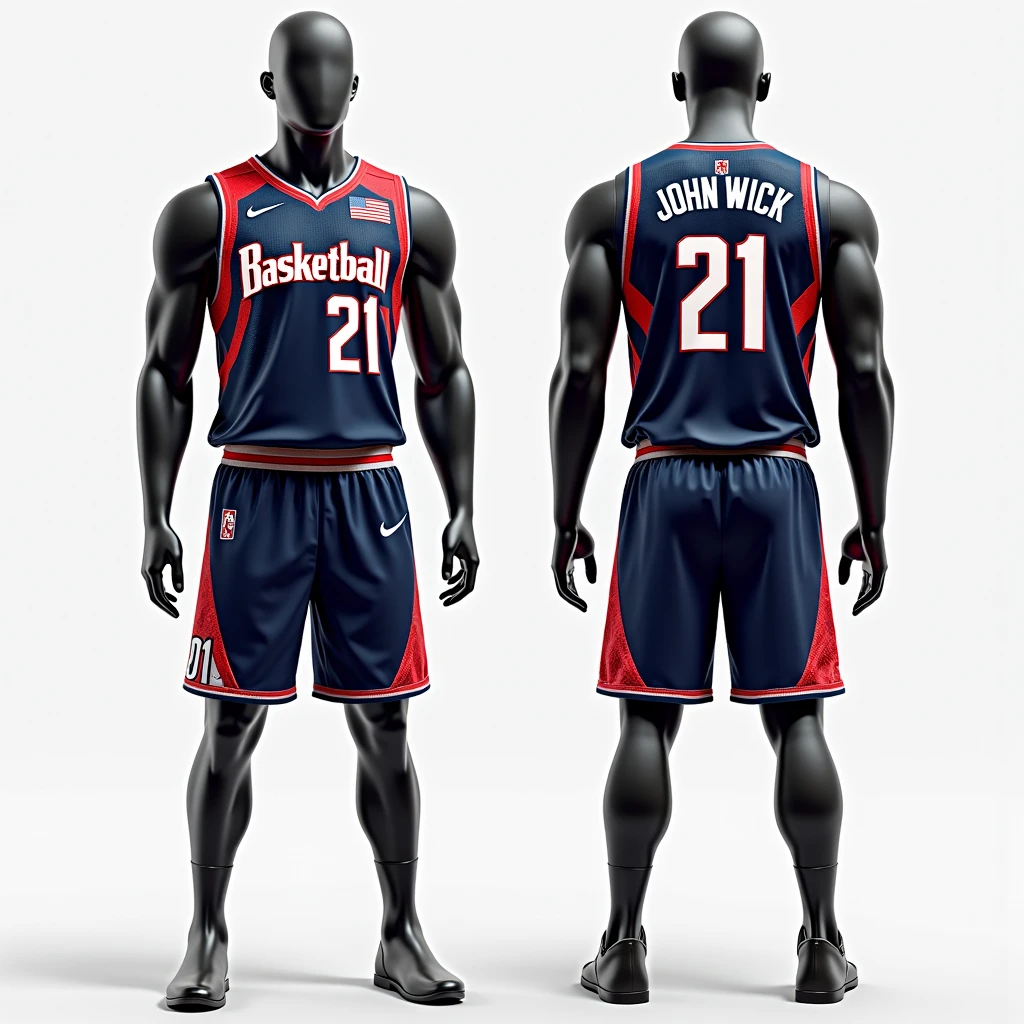 Basketball uniform, Front, back, modern sports, unique, basketball shoes set