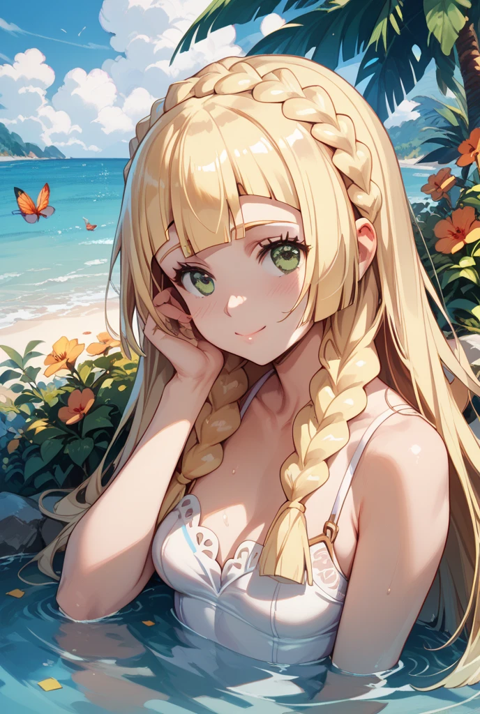 nsfw、anime, Beautiful Face, Highly detailed face, (Highly detailed green eyes:1.2) , Highly detailed beach background, Best lighting, No Shadow, One girl, alone, Outdoor, Genshin Impact, Kirara, bangs, Beautiful long blonde hair, hair ornaments, Cat ear, Absurd, High resolution, Super sharp, 8K, masterpiece, View your viewers, Blushing, (Teasing Smile:1.2), (Sexy pose:1.2), close, (Spread your legs gracefully on the beach:1.2)、Completely naked、Shaved、Medium sized breasts