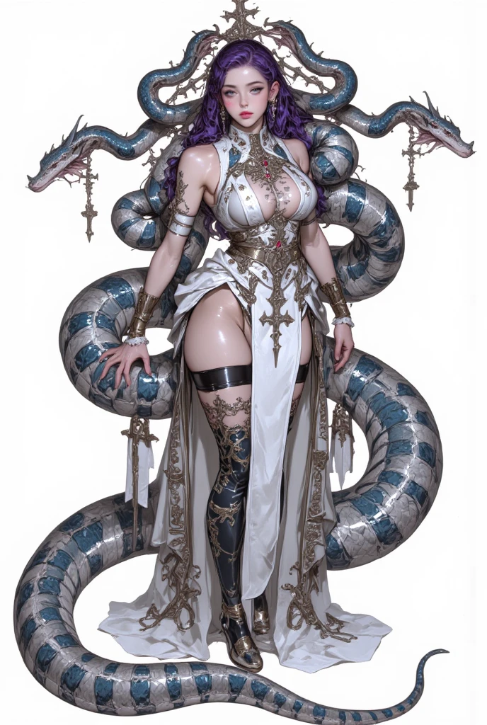Cartoon photo of a woman in costume、Hot Octopus Humanoid Female、bewitching、a person々takeout、Guyver Style、SFW version、Scarabeleploid、tail、Cel Shade Adult Animation、Alien Queen、