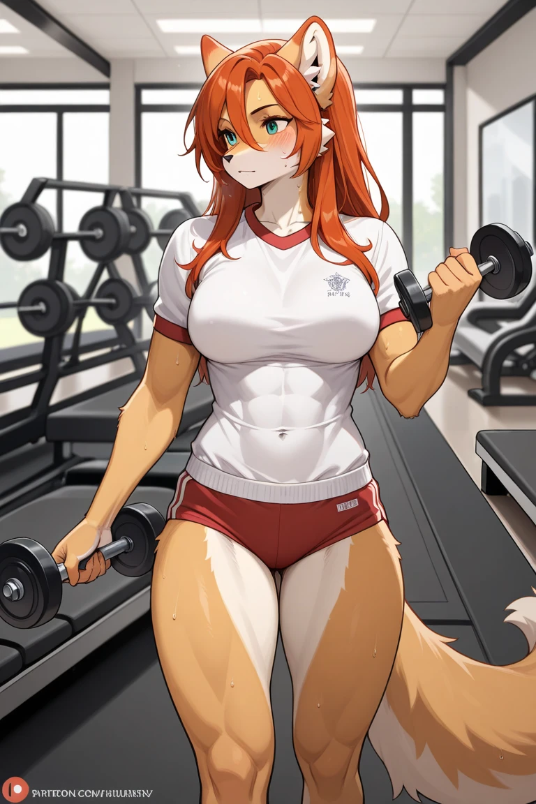 Fox wear gym uniform 