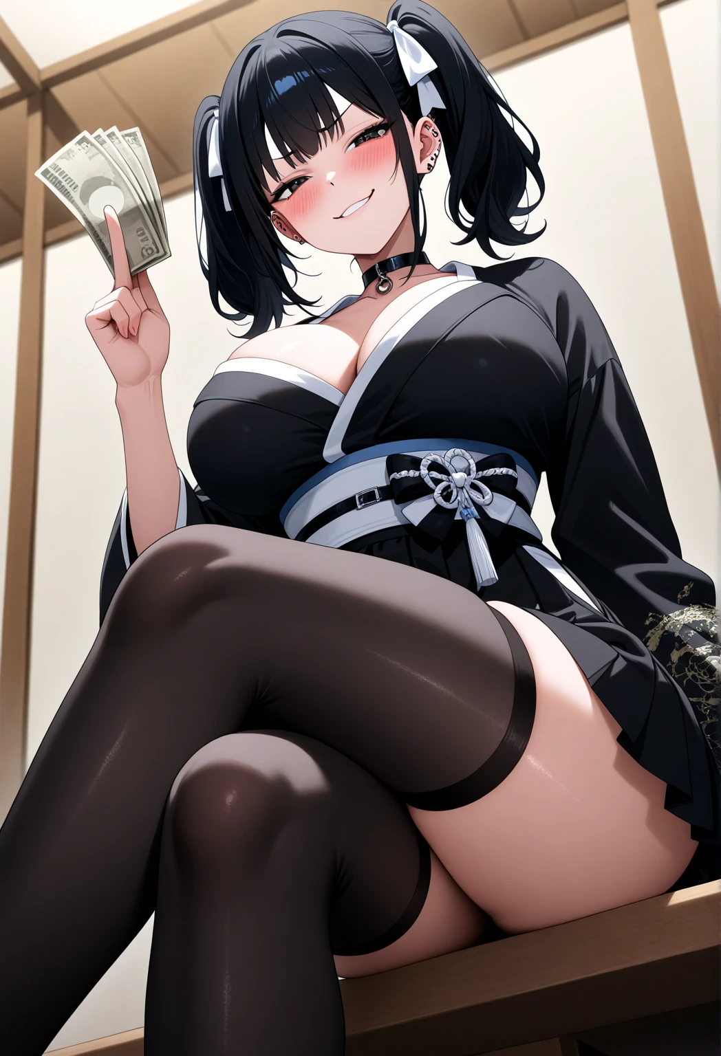 One Woman、casino、dealer、女dealer、Large crowd、beautiful girl, Highest quality, Black Pantyhose、Best、casinodealer、Tight Skirt、panties under pantyhose、Spread your legs wide、Chips flutter、Money is flying、Thick thighs、Big 、Big Ass、Shortcuts、Black Hair、Sweaty body、Sweaty crotch、Spread your legs uncomfortably、Cut the cards、Orgasmic face、Dirty sound effects、Ecstasy in a flashy way、目の前にLarge crowd