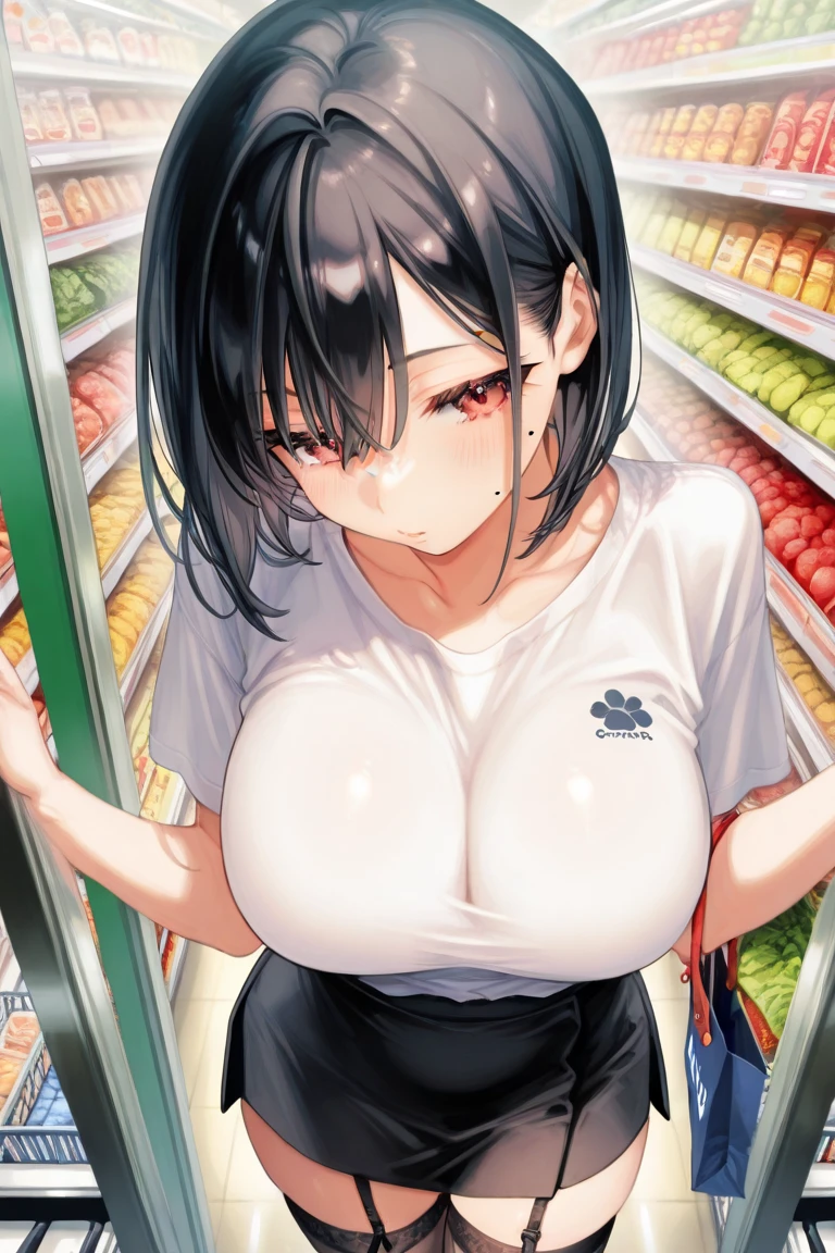 Mature Woman,aunt,Black Hair,sweating,Huge breasts,Chubby,Armpit sweat,Breast milk production plant,Thick tongue,View from the front,Lots of saliva,produce a large amount of breast milk