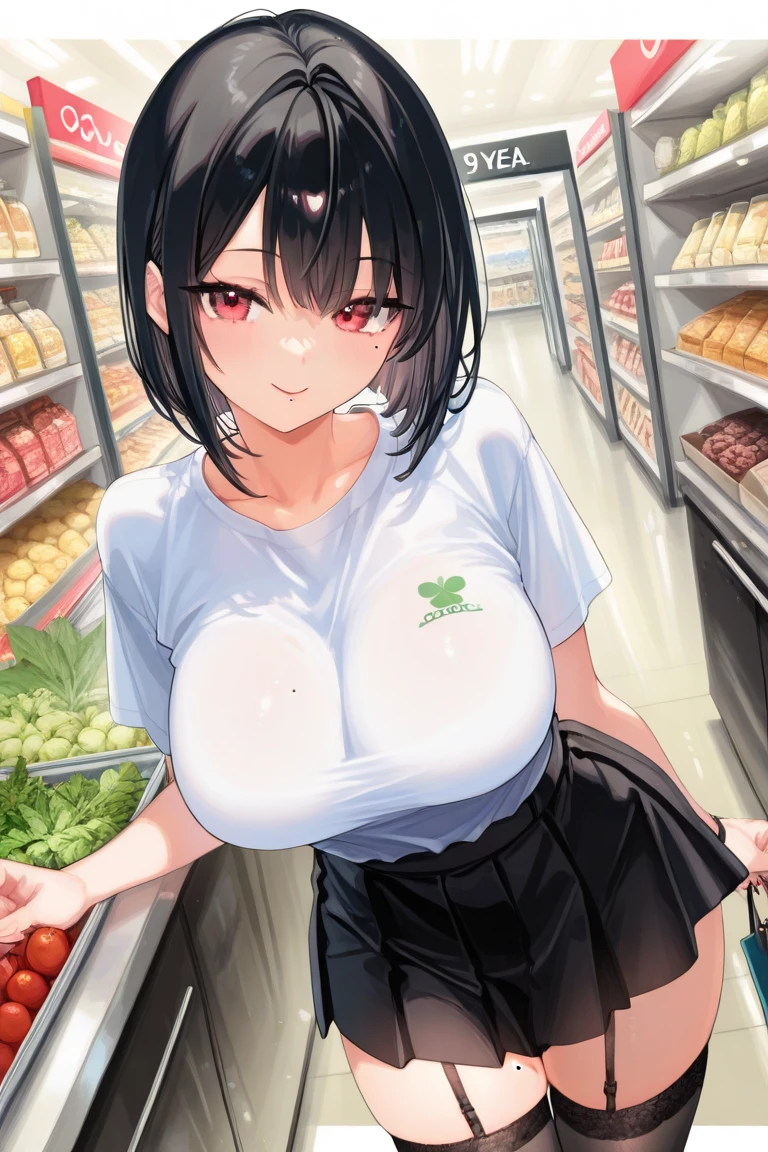 One Woman、Many people々、cash register、beauty、Convenience store uniforms、FamilyMart Uniforms、Large number of guests、コンビニclerk、clerk、Age 25、Looking down at the viewer, ponytail、Butt sticking out pose, Highest quality, Focus on the thighs, smile,panties、Plump thighs、Big Ass、Large Breasts 、 Black Hair,My thighs are steaming between my legs 、Sweaty Pantyhose、パンストの下のpanties、Angle from directly above、Entice guests、Acme convulsions、Obscene sound effects、Naughty sound effects