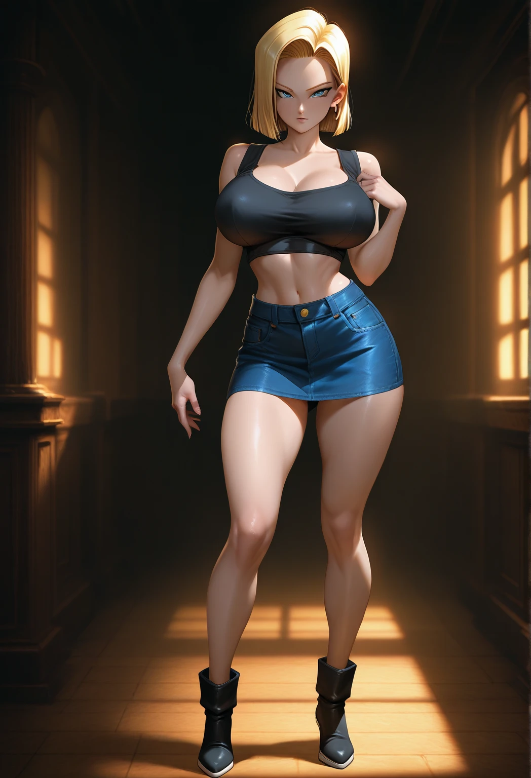 1 woman, fantasy elf, dress, nighclub setting ((above view:1.4)), (masterpiece)),(((best quality))),((character)), ((full body view)) ((seductive pose)) mature face, defined cheekbones, high cheekbones, illustration, girl, muscular, sexy bimbo, (gigantic breasts:1.7) ((detailed face:1.4)) A shimmering adorned in (dark theme:0.9), medieval upper body of a woman sharp features, pointy ears, platinum hair, bob cut, sophia loren, makeup, eyeliner, eyelashes, mascara, black skin, gold sexy dress, cleavage, gigantic breasts, ultra-detailed complex 3D rendering of face, (big breasts: 8.8), (highly detailed skin: 1.2), (exposure: 1.1), red lipstick, earrings, grim, cold stare, dark colors, Volumetric lighting, baroque oil painting by Greg Rutkowski, Artgerm, WLOP, dynamic angle, mystical expression, dark glow effect, fantasy background, rim lighting, side light, cinematic light, ultra high definition, 8k, film grain,best shadow, light particles, navel exposed, detailed skin texture, detailed face, intricate details, super detailed, dark, strong, cleavage, slender detailed abs, fantasy, (realistic), exposed midriff, detailed eyes, ((slendered abs)),((huge breasts:1.9)), (full bodied), wide hips, (fake lips:1.5), Alphonse Mucha dynamic lighting hyperdetailed intricately detailed, (hdr:1.22), muted colors, complex background, hyperrealism, hyperdetailed, amandine van ray, shiny skin, scribbles and marks,(puffy lips:1.5) , rough sketches, 8k,16k, ((dance club:1.5)),