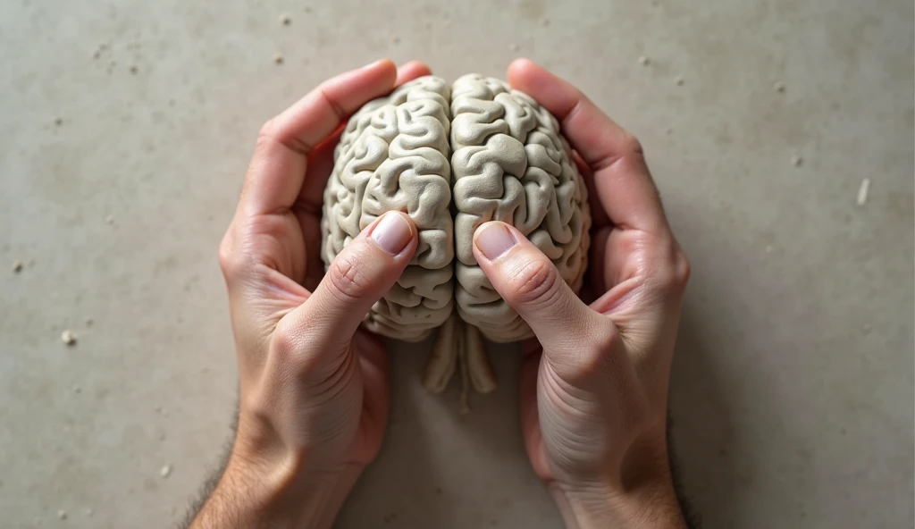 IMAGE OF A BRAIN DIVIDED INTO 60 PERCENT. OF THESE 60 PERCENT, DIVIDE BY 40 PERCENT, OF THESE 40 PERCENT, DIVIDE INTO 10 PERCENT AND 15 PERCENT.