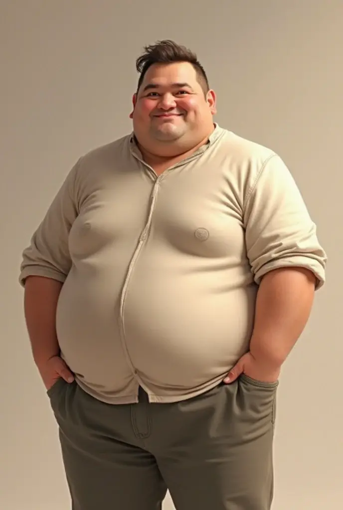 This  his full body photo. He  a gold beard、Fat middle-aged man with a big belly。. He has no clothes on his upper body, The lower body  not dressed, There wasn&#39;t even a fig leaf between his legs
