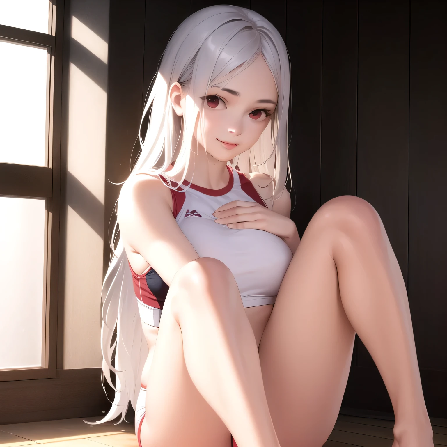 Kizi,nakeness,White and tender skin,white Pigtail, --auto