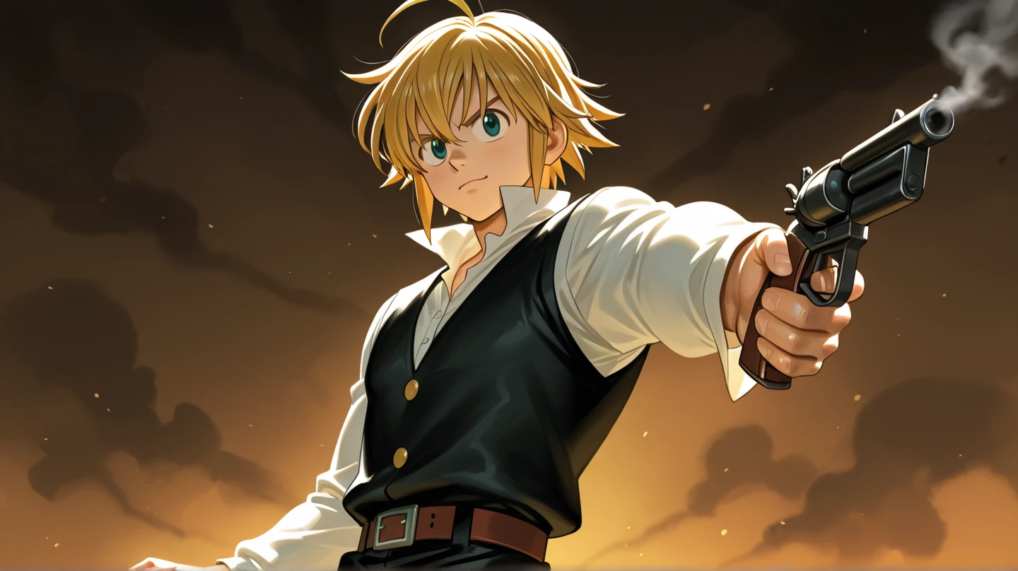 denji com os olhos brilhando na floresta. full-body expression of anger. brilho nos olhos