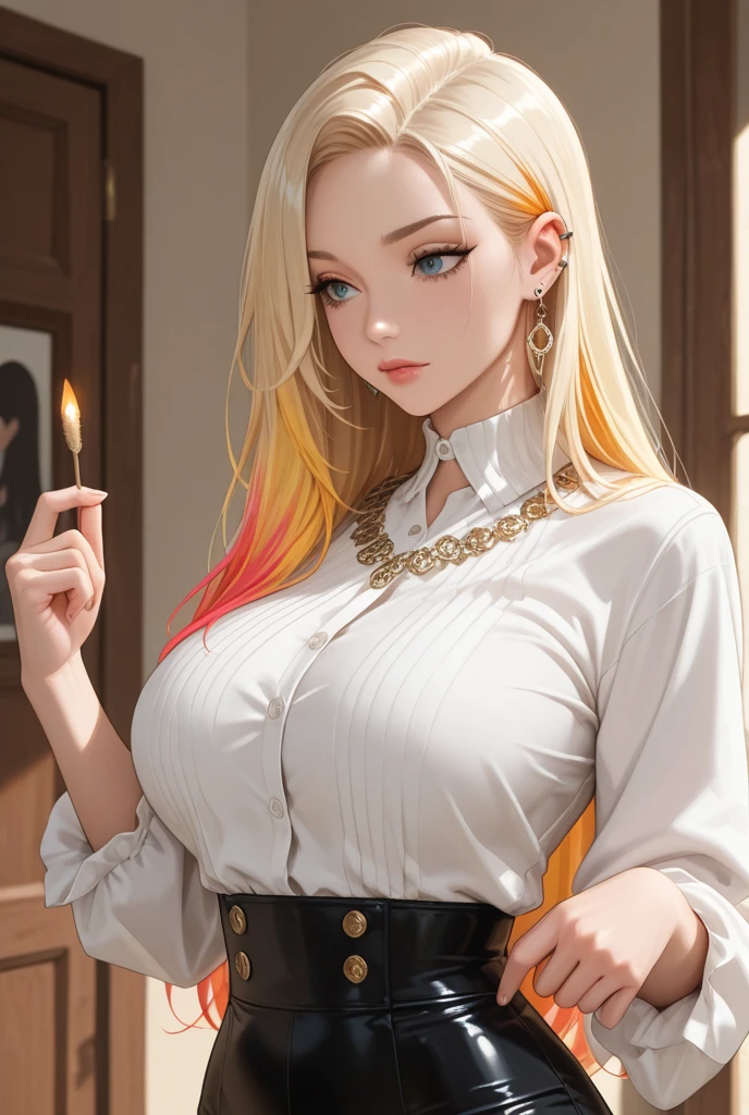 An Idol k-pop girl, cute face, braid hair, intricate face details, detailed face, golden ratio face, ((big breasts:1, slim waist, big butt, big hip, big thighs)), (intricate hands, intricate feets), full body, 64K, UHD, HDR, global illumination, (high quality, high detailed, hyper detailed, extremely detailed), photo realistic, ultra realistic, art photo, (clarify the details, detailed parts body), intricate artwork masterpiece, trending on artstation, (lewd face), shoft smile, tight clothes, (two hands grab the collar), wear a t-shirt