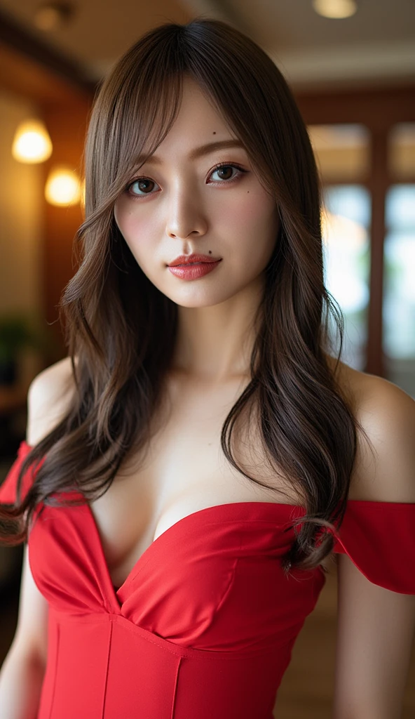 (masterpiece:1.3), high resolution, ultra detailed, extremely detailed CG unity 8k wallpaper, realistic, photo-realistic, RAW photo, beautiful detailed face, pale skin, realistic glistening skin, detailed cloth texture, detailed hair texture, Perfect body, Beautiful Face, accurate, Anatomically correct, Highly detailed face and skin texture, natural neck length, (beautiful hands), (fair skin:1.1), (well-aligned teeth:1.1), (Sweaty skin:1.2), 
BREAK, 
Detailed eyes, symmetric eyes, Light Brown eyes, Double eyelids, Thin eyebrows, (Glossy lips:1.4), ((A face with waiting for a kiss:1.2)), (blush:1.1), (A sparkling small hair accessory:1.1), 
BREAK, 
(A classy and Cute wife:1.3), (nude, nsfw, nipple:1.4), 
BREAK, 
medium large breasts, slender figure, firm abs, 
((ponytail, Dark blonde hair, wavy hair, long hair, asymmetric bangs:1.2)), (looking at viewer), (cowboy shot:1.2), From above, 
BREAK, 
((Sitting side by side on the backseat of a office)), (((A view of Tokyo outside the window at Night:1.3))),