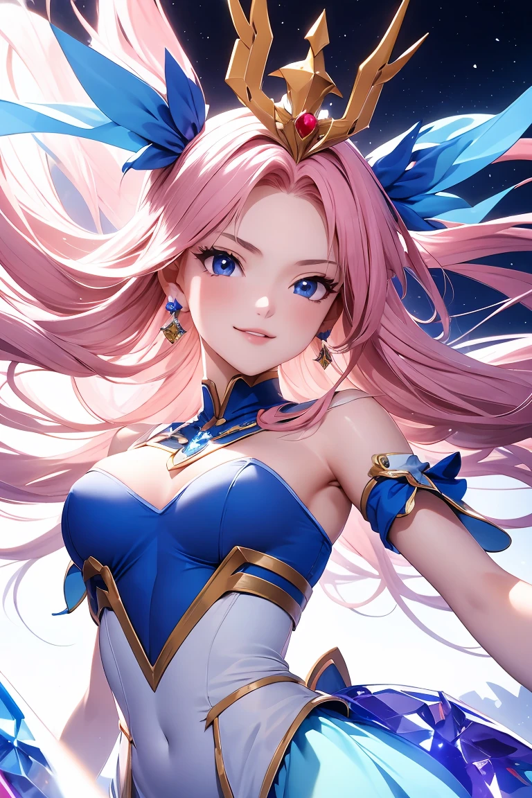 inkpunkanime, 1woman, solo, long hair, looking at viewer, armor, feathers, jewelry, purple eyes, gauntlets, upper body, earrings