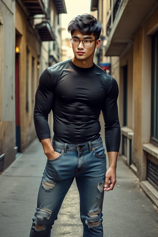 Korean gentleman,super big breasts ,clean shave,wearing shirt, open chest shirt, showing off body, toned abs and full chest,pants are down,show off panty waistband,in crowded,groped,breast squeezed,molested,Handsome ,wear glasses, sexy ,touched and raped by middle-aged men, Masculine and handsome,trend in r/Street clothes,show off underwear,saggy pants,musculousMuscles look good,,, Full body photo,(ultra-detailed, photorealistic, best quality, 4k, 8k, highres, masterpiece:1.3),charming and distinguished , (muscular build body), ,sweat,, lewd face ,tight chest, sex,, erotic, horny, , Accessories include a luxury wristwatch,muscle veins,six pack,hyper-realistic,