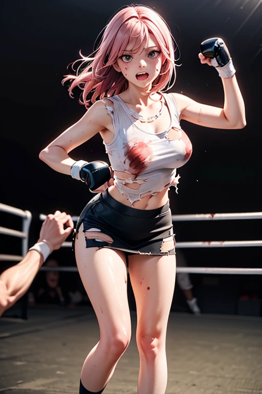 8K, Top Quality, Intricate Details, Ultra Detail, Ultra High Resolution, Masterpiece, close up shot, (full body: 1.1), Slender, Smile, (Makeup: 0.4), ,(( straight punch, boxing , punching))(Fluffy purple Eyes: 1.21), (()), 1girl, solo, 1 girl, ((green hair, bangs, high ponytail)), close up shot, , ((tall)), (((fit body))), (((slim face))), sharp face, (()) ,(detailed face), sharp face, small lips, , ,(( straight punch, boxing , punching)) ,, ,
((, )), , ((naked)), detailed face, detailed breast, , detail nipples , , Narrow Waist, Skinny, tall , 190 cm tall, Muscular, Navel, Exposed Abdomen, Pointed Chest,, Beautiful girl with accentuated slender abs: 1.4, Six Pack Abs: 1.4, , Perfect Body, detail legs, (( dark background)), black background,